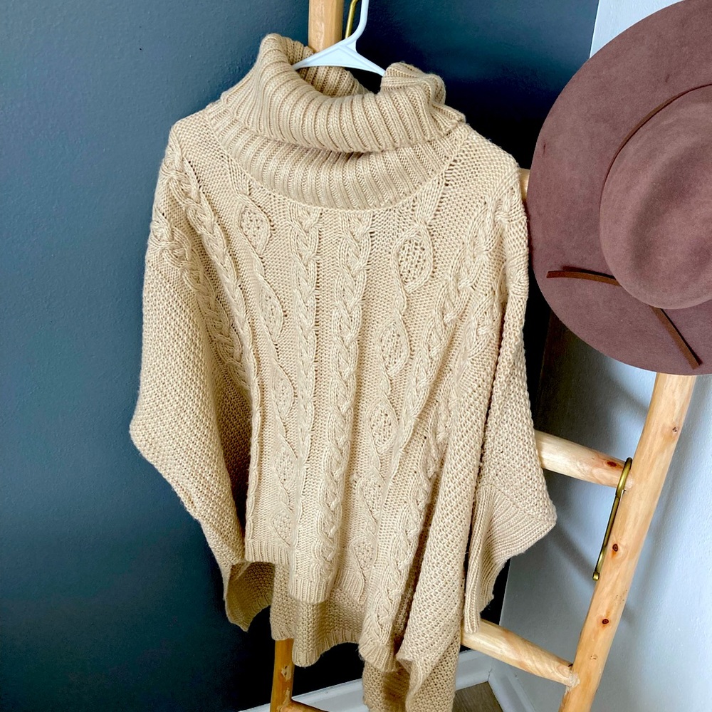 Oversized cable knit sweater